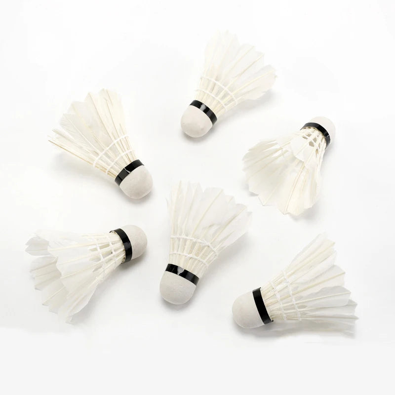 12 Pcs White Goose Feather Shuttlecocks